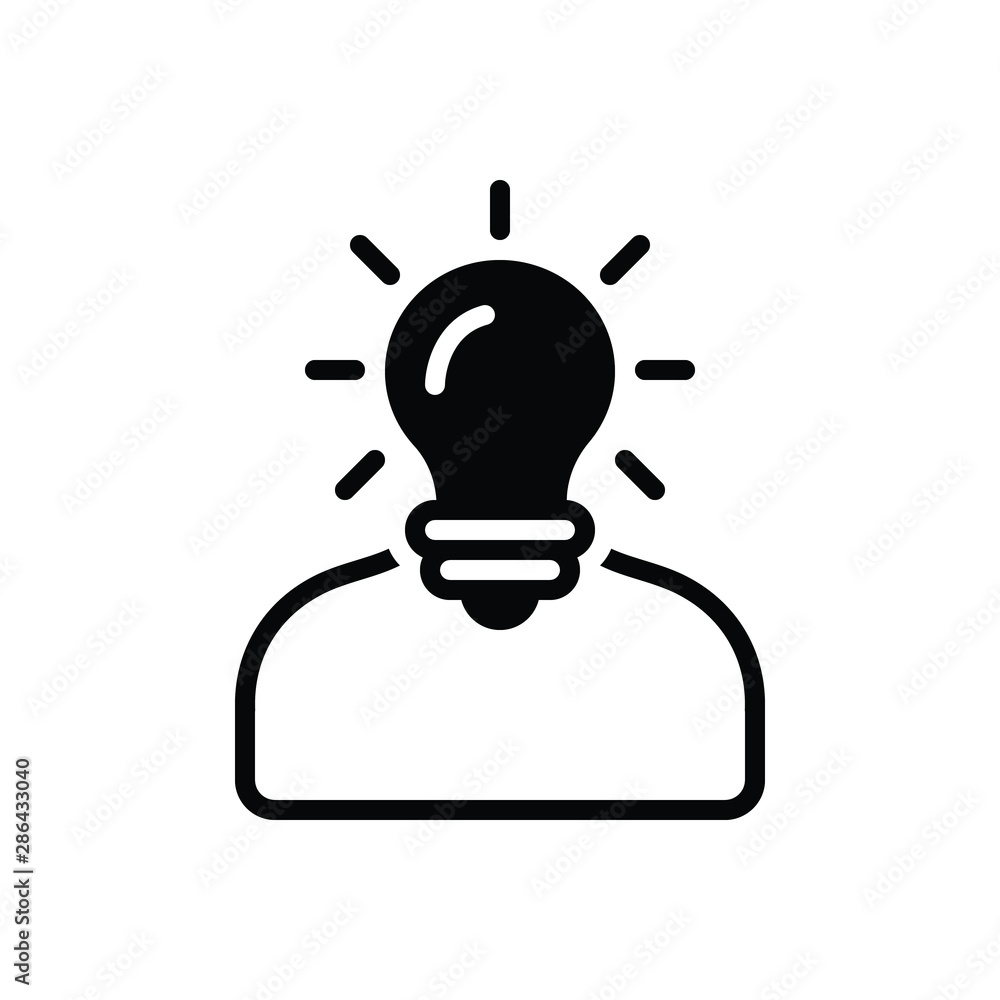 Black solid icon for understand Black solid icon for understand