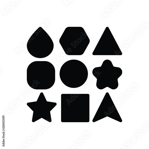 Black solid icon for various apart 