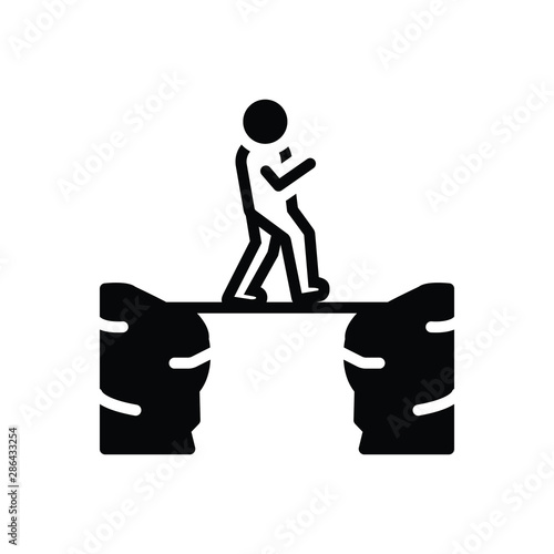 Black solid icon for balance