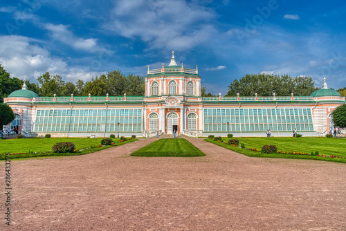 Historical Russian mansion Kuskovo, view on the winter garden