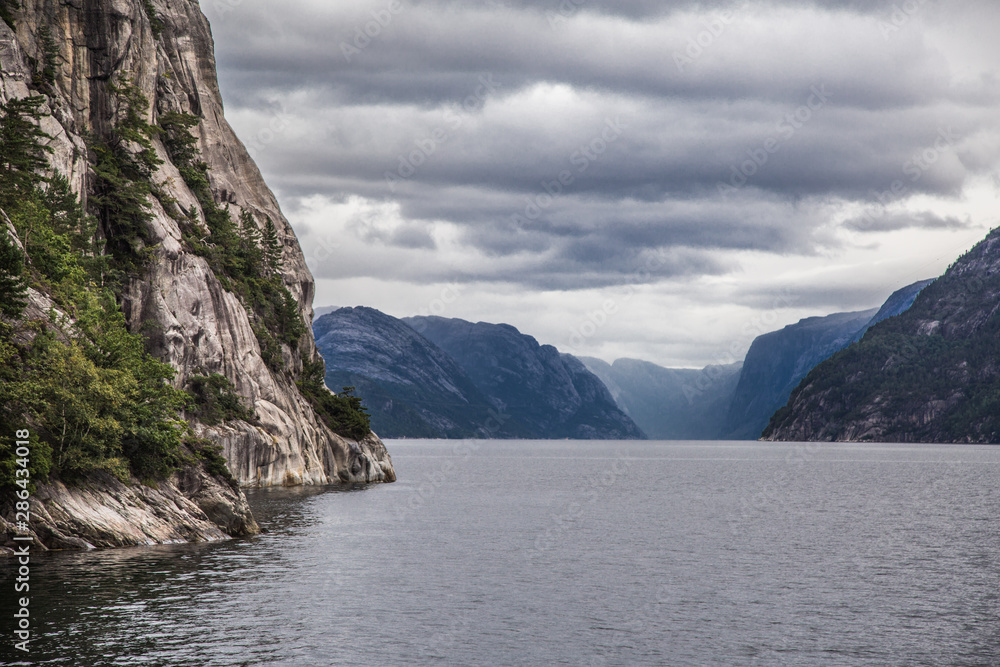 Lysefjord views from the cruise, in Stavenger, Norway
