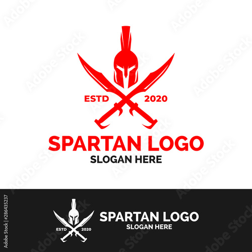 Sparta soldier with sword logo