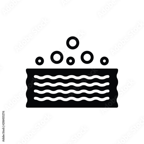 Black solid icon for absorb 