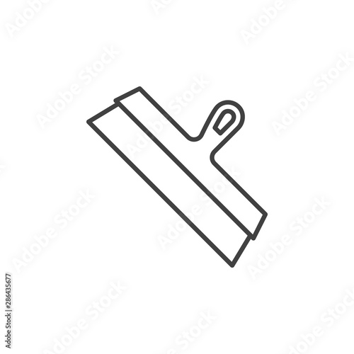 Facade Spatula vector concept outline icon or symbol on white background