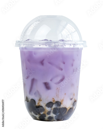 Taiwan milk tea with bubble, Bubble milk tea with Clipping Path.