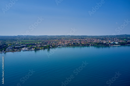 Wallpaper Mural Panoramic view of the town of Rivoltella del Garda Italy. Aerial view. Torontodigital.ca