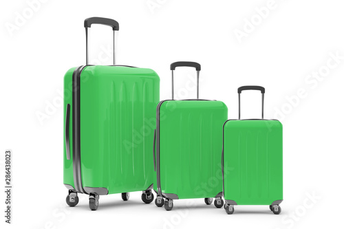 Isolated suitcase on a background