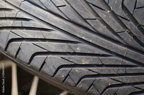 Car's tire texture detail