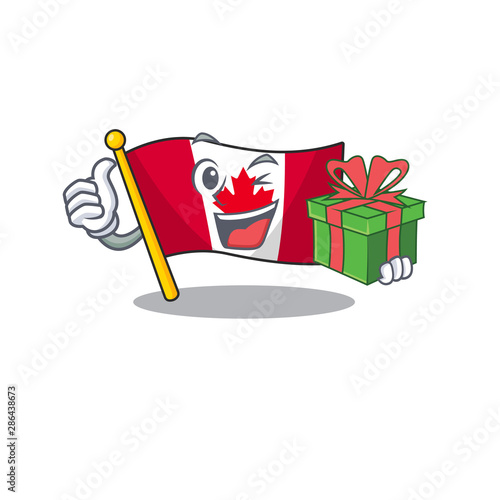 With gift flag canadian is stored cartoon cupboard