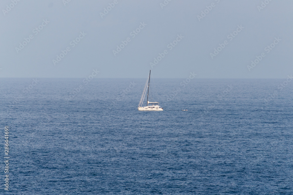 yacht in the sea