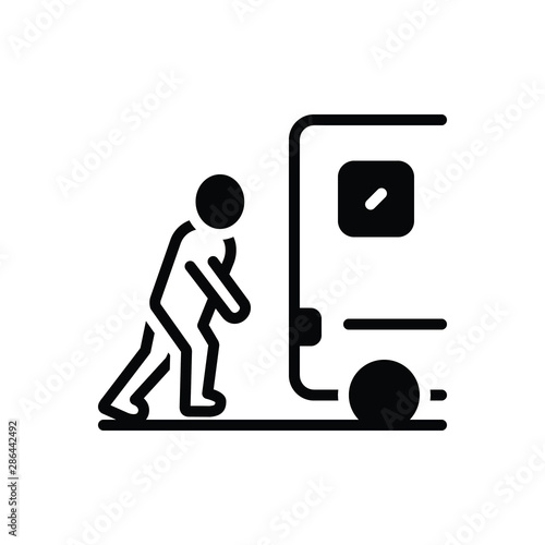 Black solid icon for fail lapse 