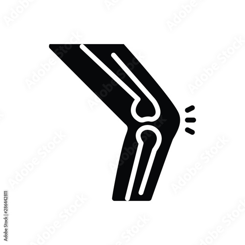 Black solid icon for joint arthritis 