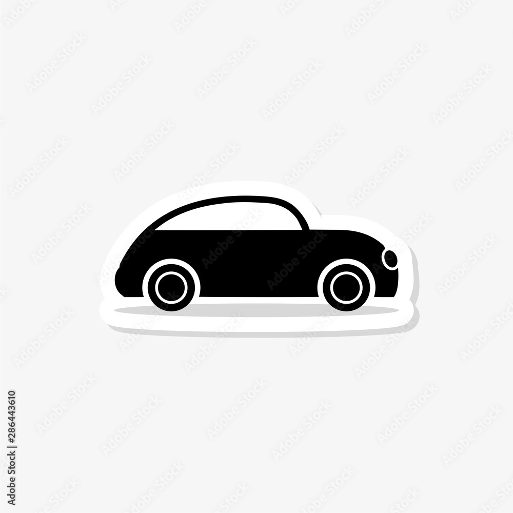 Old classic car sticker icon