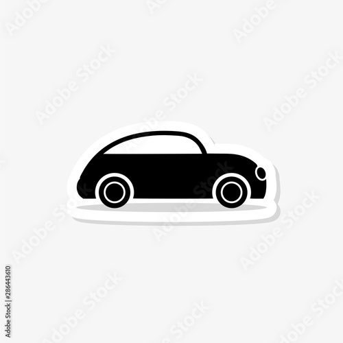 Old classic car sticker icon