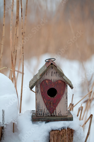 cute little birdhouse with heart © Sunnydays