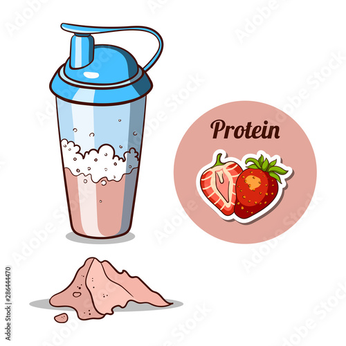 Shaker Strawberry Protein Powder