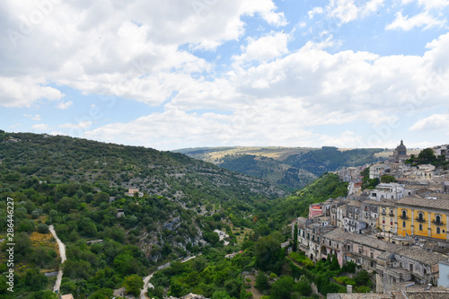 A tourist trip in the old Sicilian city of Ragusa  in Italy