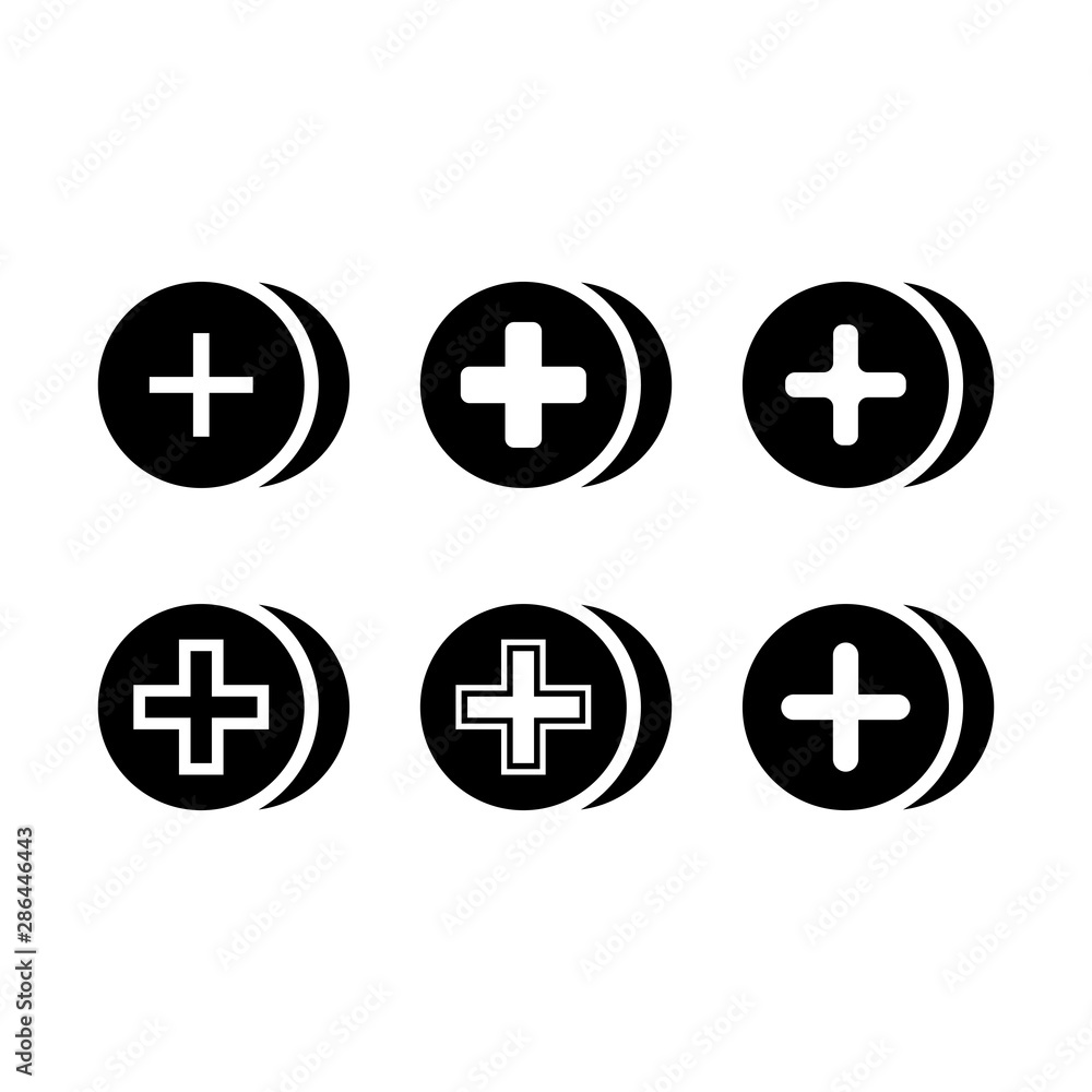 plus and positive in round buttons illustration plus and positive in round buttons illustration