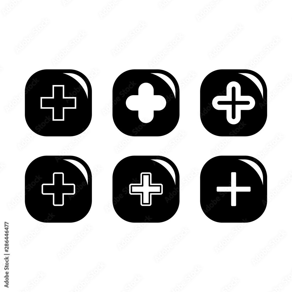 plus and positive icons illustration plus and positive icons illustration