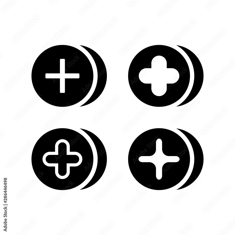 plus and positive in round buttons illustration plus and positive in round buttons illustration