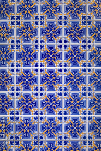 Azulejos,  traditional ornament of houses in Portugal