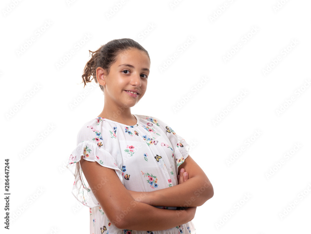 portrait of a teenage girl doing faces and different expressions isolated on white background portrait of a teenage girl doing faces and different expressions isolated on white background