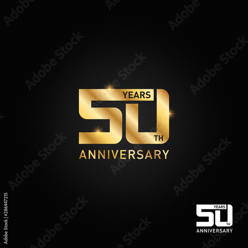 50 years anniversary logo, icon and symbol vector illustration