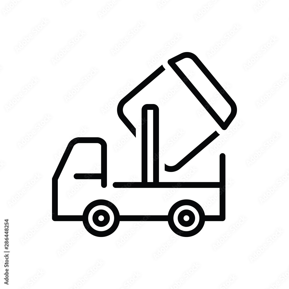 Black line icon for concrete Black line icon for concrete