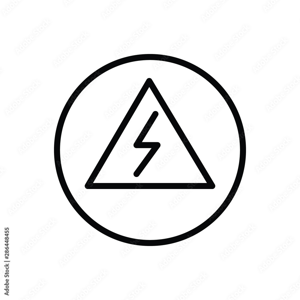 Black line icon for danger Black line icon for danger