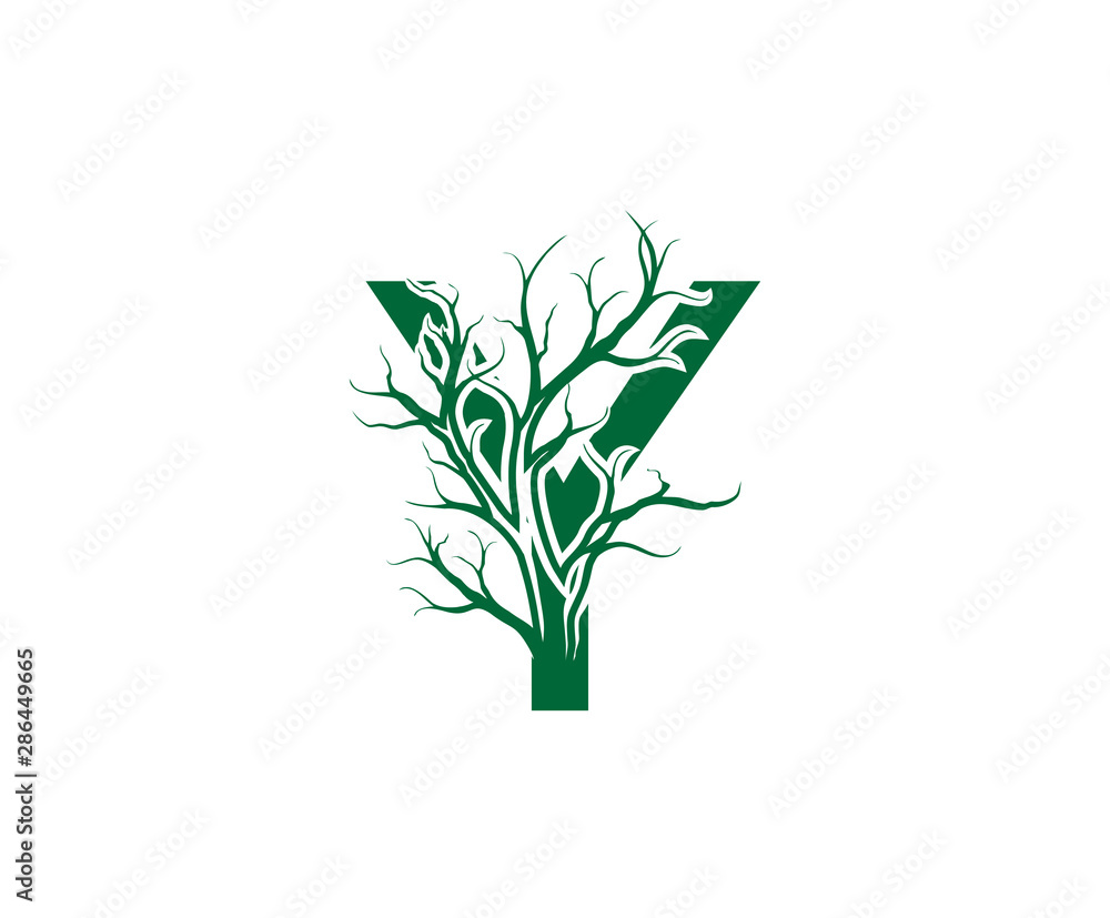 Abstract Letter Y Nature Nature Dead Tree Logo Icon. 