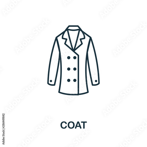 Coat vector icon symbol. Creative sign from coat icons collection. Filled flat Coat icon for computer and mobile