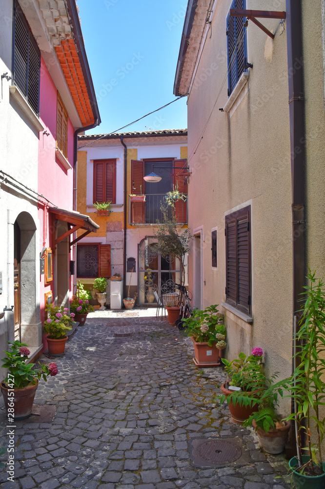 Obraz premium A tourist trip to Nusco, a small town in the Campania region of Italy