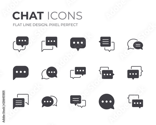 Chat Bubble Icons Set