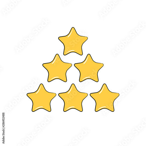 pile of stars icon illustration