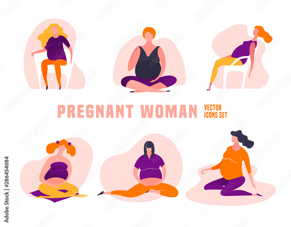 Pregnant Woman Icons