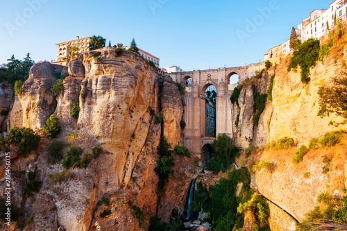 The Puente Nuevo New Bridge over Guadalevin River in Ronda, Andalusia, Spain