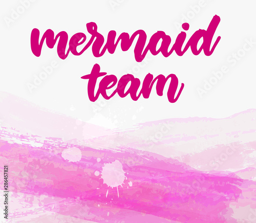 Mermaid team lettering