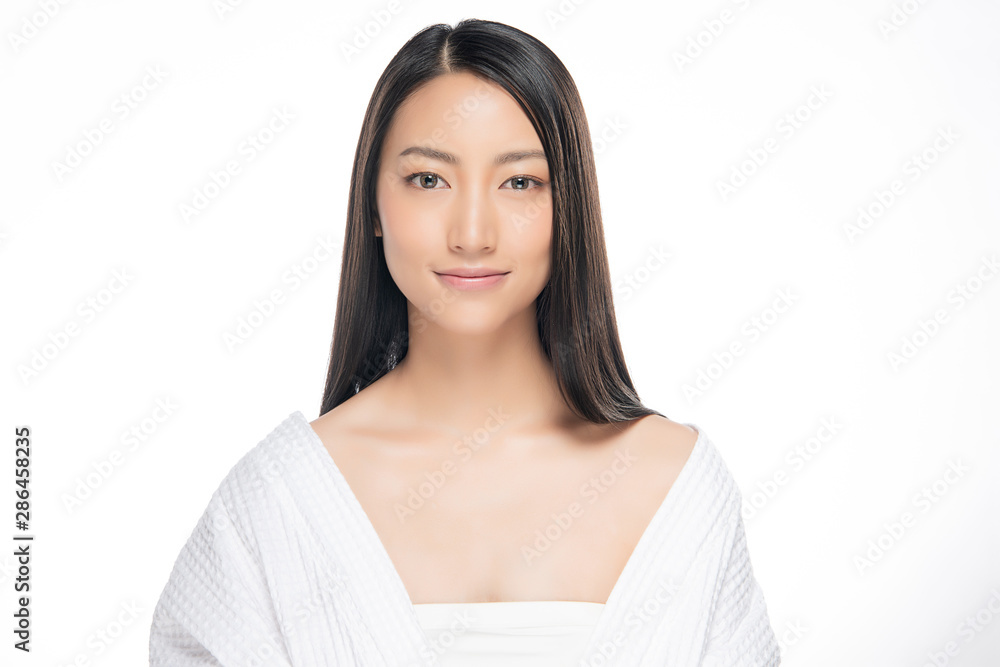 Beautiful Young Asian Woman with Clean Fresh Skin, Beautiful Young Asian Woman with Clean Fresh Skin,