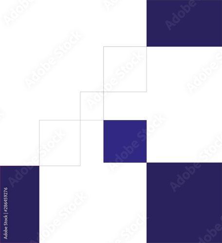 Abstract background with blue squares