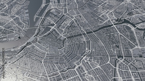 Amsterdam city 3d map