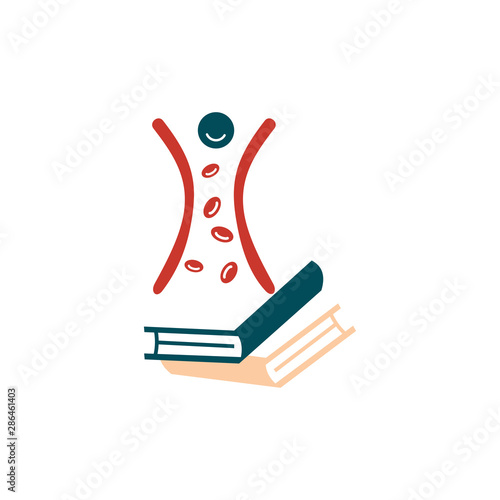 Cholesterol in artery health risk vector design Illustration