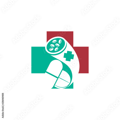 Cholesterol in artery health risk vector design Illustration