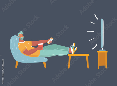 Man watching tv