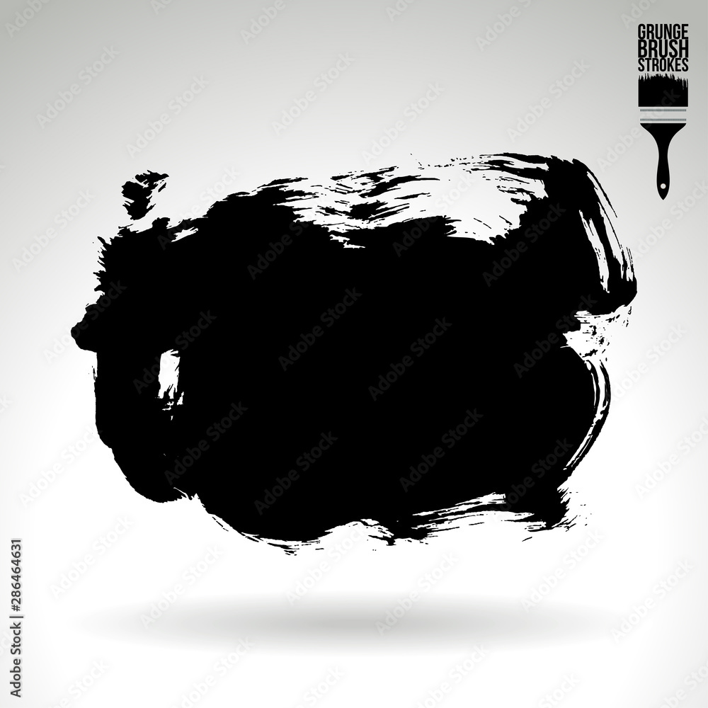 Black brush stroke and texture. Grunge vector abstract hand - painted element. Underline and border design. Black brush stroke and texture. Grunge vector abstract hand - painted element. Underline and border design.