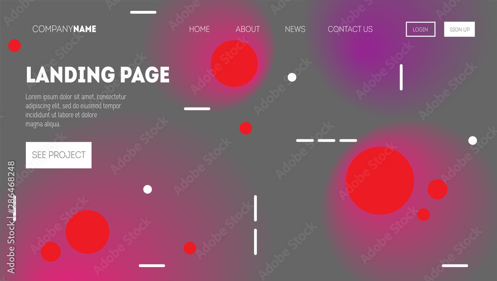 Trendy background for landing page.