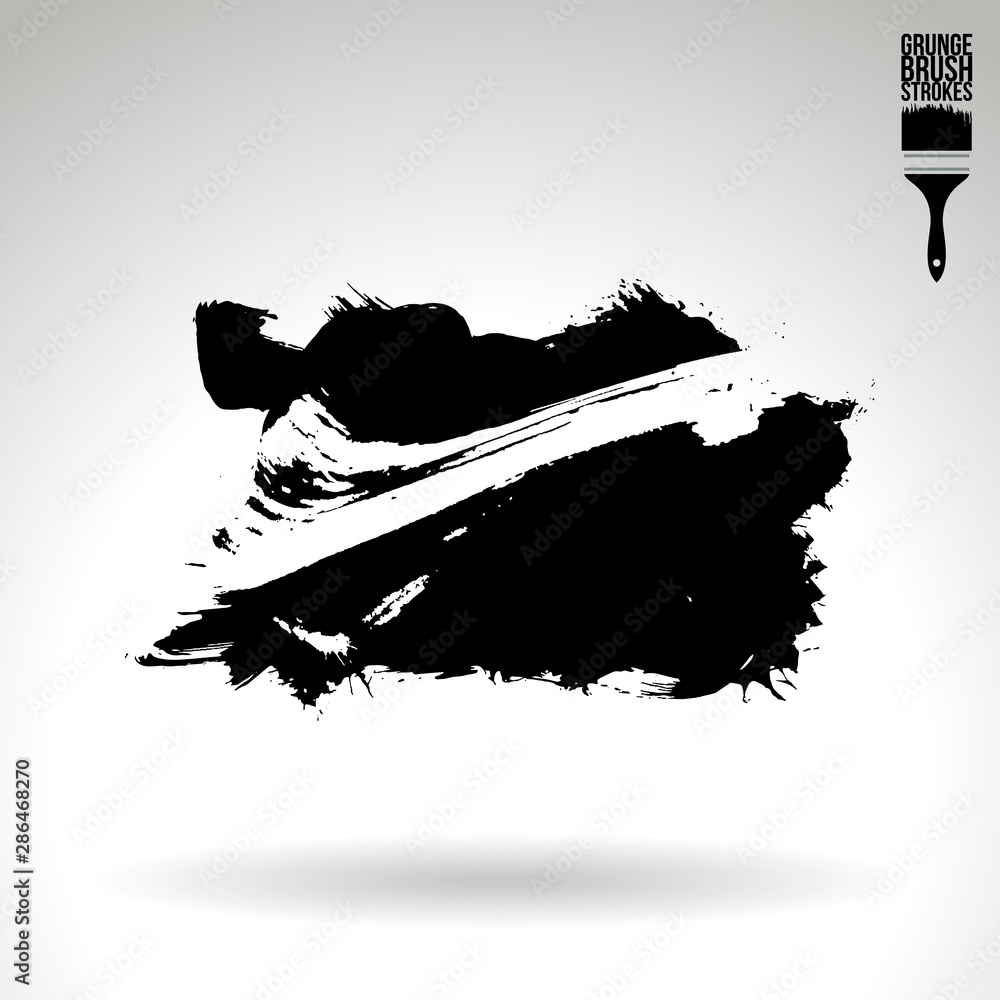 Black brush stroke and texture. Grunge vector abstract hand - painted element. Underline and border design. Black brush stroke and texture. Grunge vector abstract hand - painted element. Underline and border design.