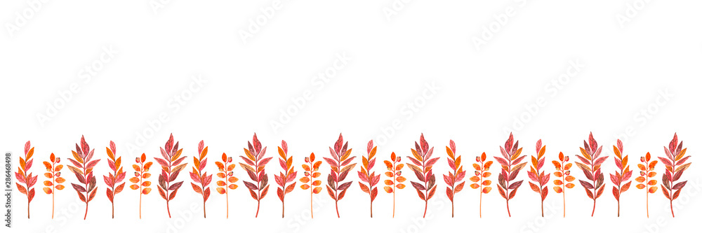 Autumn Background In Watercolor Autumn Background In Watercolor