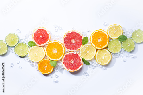 Stampa su tela Colorful fruits backround