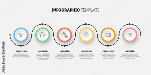 Modern bright infographic design template for business, education, web design, banners, brochures, flyers, workflow. Timeline