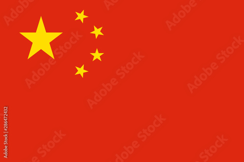 Flags of china or china's national flag vector background illustration